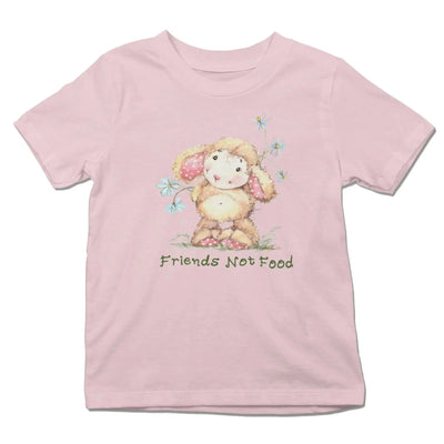 Sheep Friends Not Food Organic Cotton (Unisex) Kid's T-Shirt - Vegan As Folk