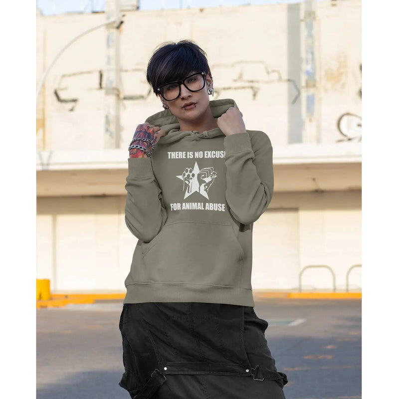 There is No Excuse for Animal Abuse (Unisex) Vegan Hoodie - Vegan As Folk