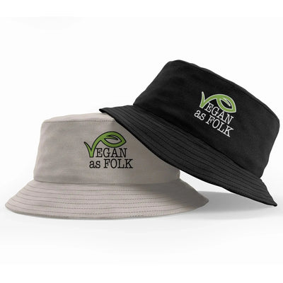 Vegan As Folk Logo Organic Cotton Bucket Hat - Vegan As Folk