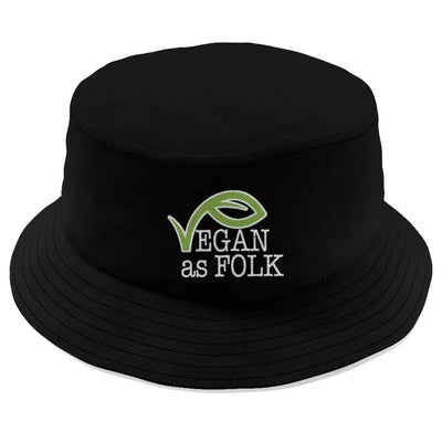 Vegan As Folk Logo Organic Cotton Bucket Hat - Vegan As Folk