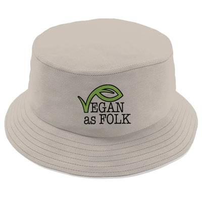 Vegan As Folk Logo Organic Cotton Bucket Hat - Vegan As Folk