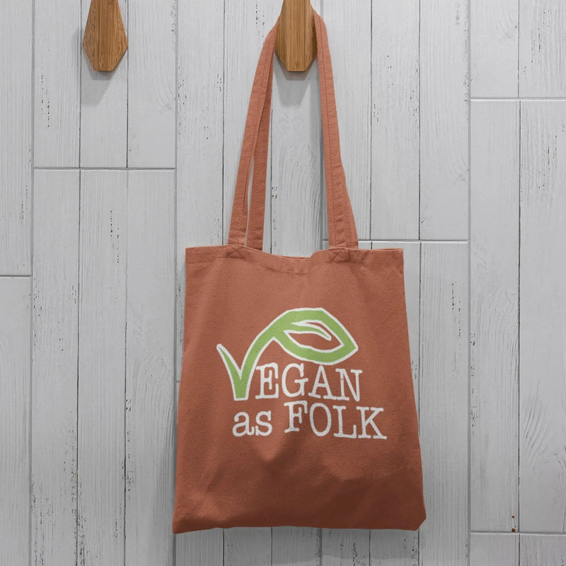 Vegan as Folk Logo Organic Cotton Tote Bag - Vegan As Folk