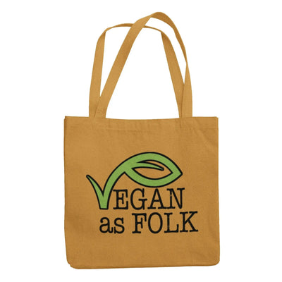 Vegan as Folk Logo Organic Cotton Tote Bag - Vegan As Folk