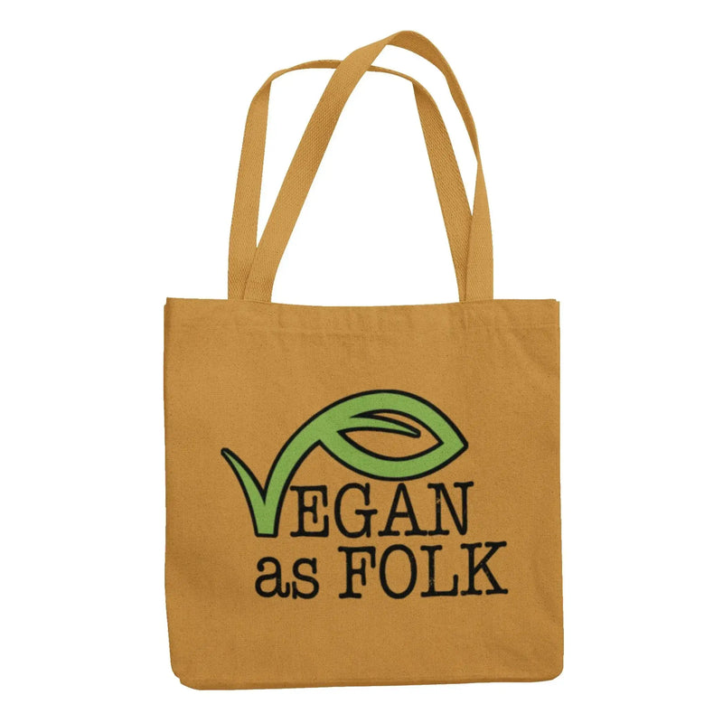 Vegan as Folk Logo Organic Cotton Tote Bag - Vegan As Folk