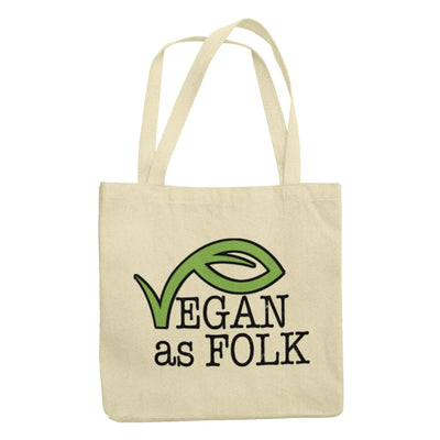 Vegan as Folk Logo Organic Cotton Tote Bag - Vegan As Folk