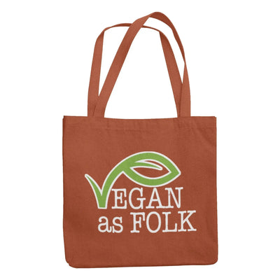 Vegan as Folk Logo Organic Cotton Tote Bag - Vegan As Folk