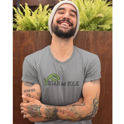 Vegan as Folk Logo Organic Cotton (Unisex) Vegan T-Shirt - Vegan As Folk
