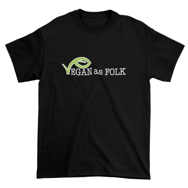 Vegan as Folk Logo Organic Cotton (Unisex) Vegan T-Shirt - Vegan As Folk