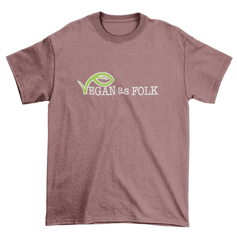 Vegan as Folk Logo Organic Cotton (Unisex) Vegan T-Shirt - Vegan As Folk