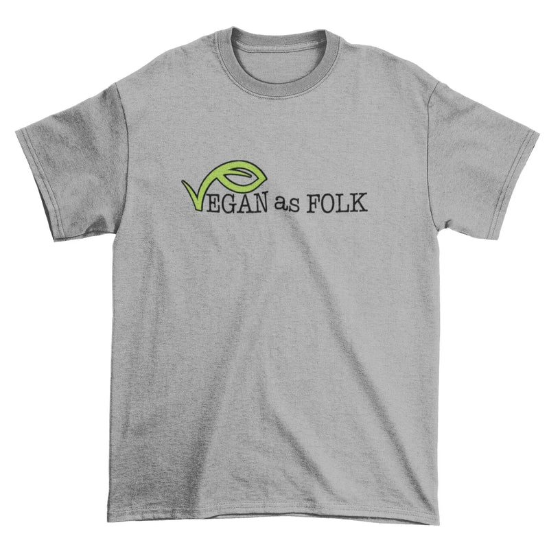 Vegan as Folk Logo Organic Cotton (Unisex) Vegan T-Shirt - Vegan As Folk