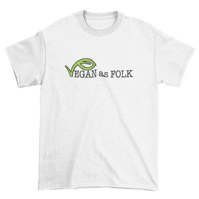 Vegan as Folk Logo Organic Cotton (Unisex) Vegan T-Shirt - Vegan As Folk