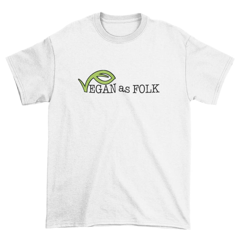 Vegan as Folk Logo Organic Cotton (Unisex) Vegan T-Shirt - Vegan As Folk