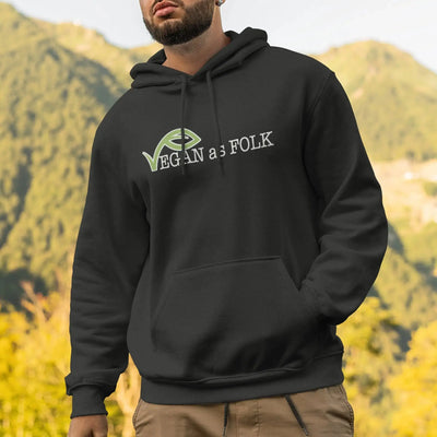 Vegan as Folk Logo (Unisex) Vegan Hoodie - Vegan As Folk