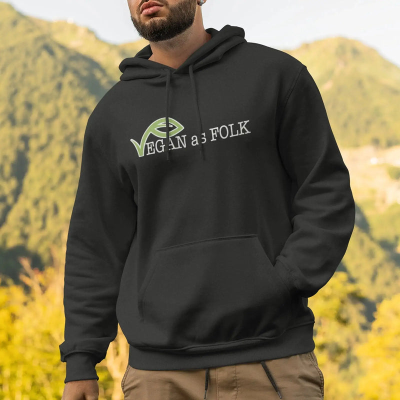 Vegan as Folk Logo (Unisex) Vegan Hoodie - Vegan As Folk