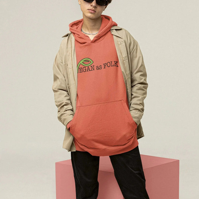 Vegan as Folk Logo (Unisex) Vegan Hoodie - Vegan As Folk