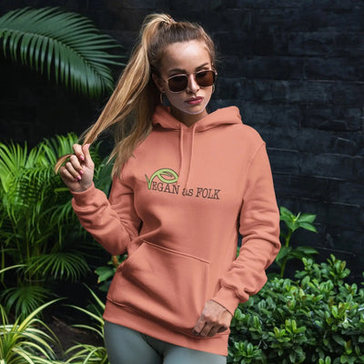 Vegan as Folk Logo (Unisex) Vegan Hoodie - Vegan As Folk
