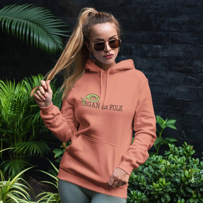 Vegan as Folk Logo (Unisex) Vegan Hoodie - Vegan As Folk