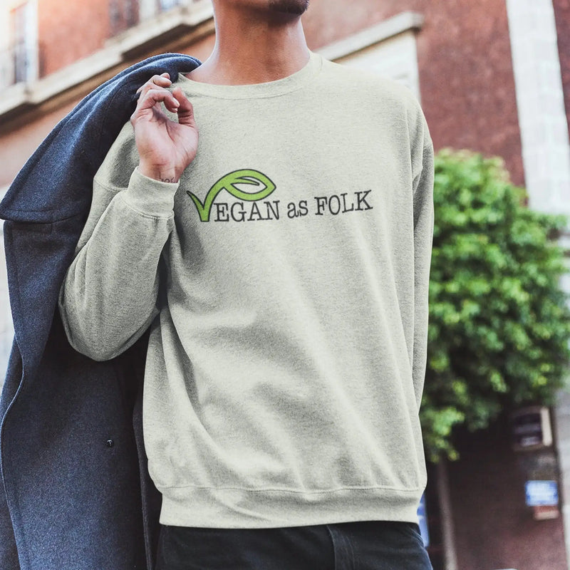 Vegan as Folk Logo (Unisex) Vegan Sweatshirt - Vegan As Folk