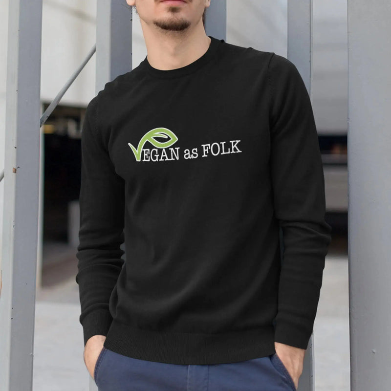 Vegan as Folk Logo (Unisex) Vegan Sweatshirt - Vegan As Folk