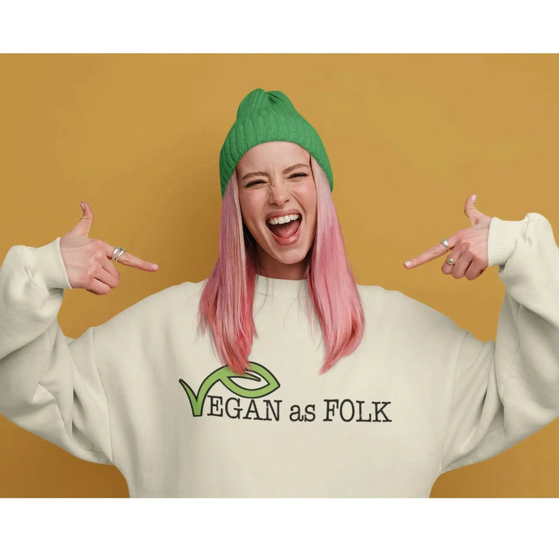 Vegan as Folk Logo (Unisex) Vegan Sweatshirt - Vegan As Folk