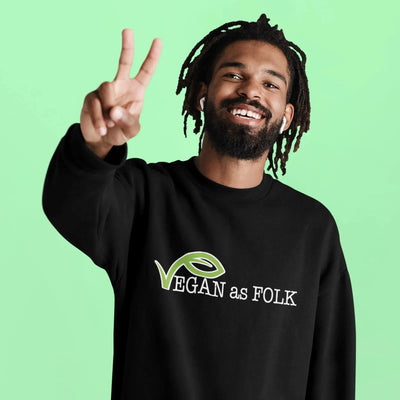 Vegan as Folk Logo (Unisex) Vegan Sweatshirt - Vegan As Folk