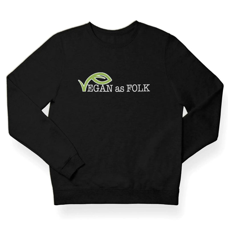 Vegan as Folk Logo (Unisex) Vegan Sweatshirt - Vegan As Folk