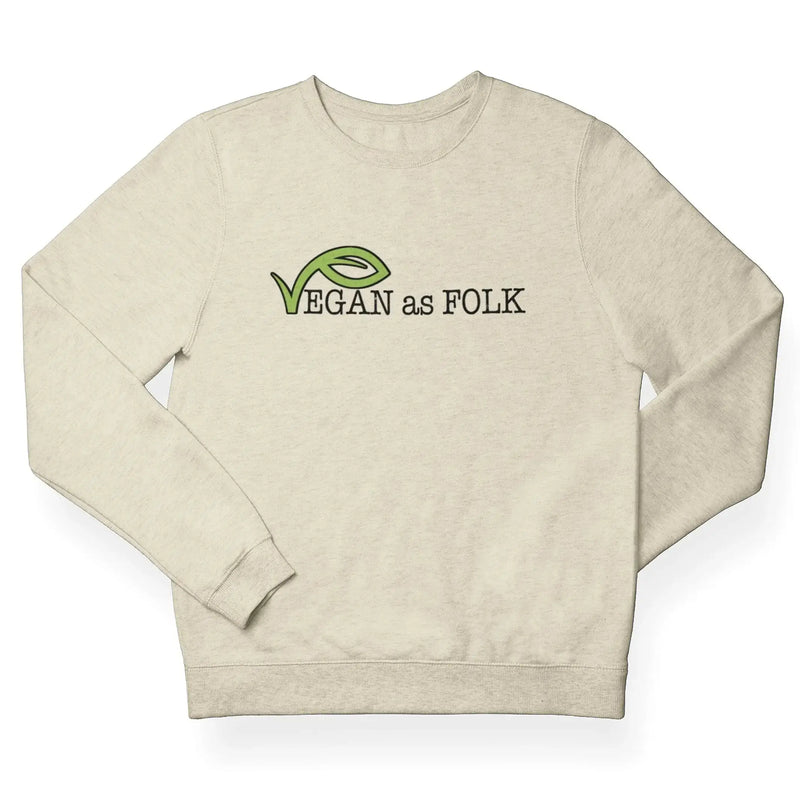 Vegan as Folk Logo (Unisex) Vegan Sweatshirt - Vegan As Folk