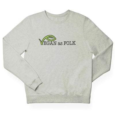 Vegan as Folk Logo (Unisex) Vegan Sweatshirt - Vegan As Folk