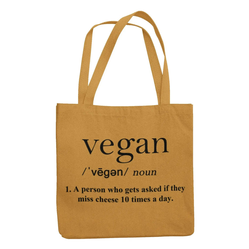 Vegan Dictionary Definition Organic Cotton Tote Bag Ethical Plant Based Accessories Vegan As Folk