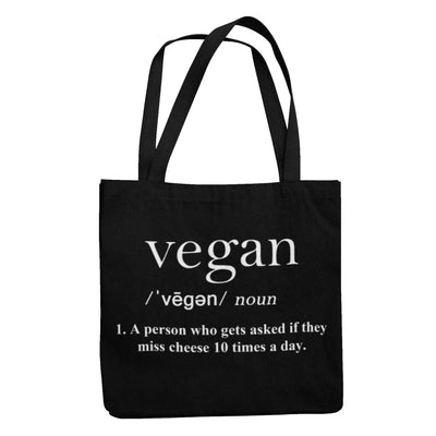 Vegan Dictionary Definition Organic Cotton Tote Bag - Vegan As Folk