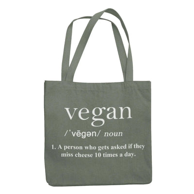 Vegan Dictionary Definition Organic Cotton Tote Bag - Vegan As Folk