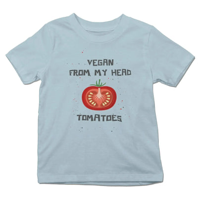 Vegan From My Head Tomatoes Organic Cotton Kid's (Unisex) T-Shirt - Vegan As Folk
