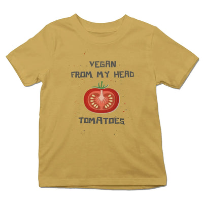 Vegan From My Head Tomatoes Organic Cotton Kid's (Unisex) T-Shirt - Vegan As Folk