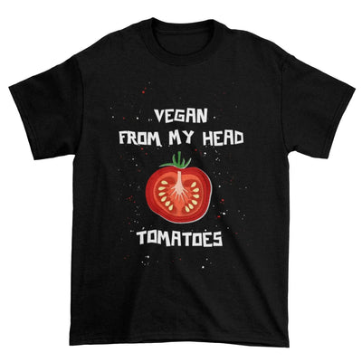 Vegan From My Head Tomatoes Organic Cotton Vegan (Unisex) T-Shirt - Vegan As Folk