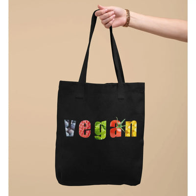 Vegan Fruit & Veg Logo Organic Cotton Tote Bag - Vegan As Folk