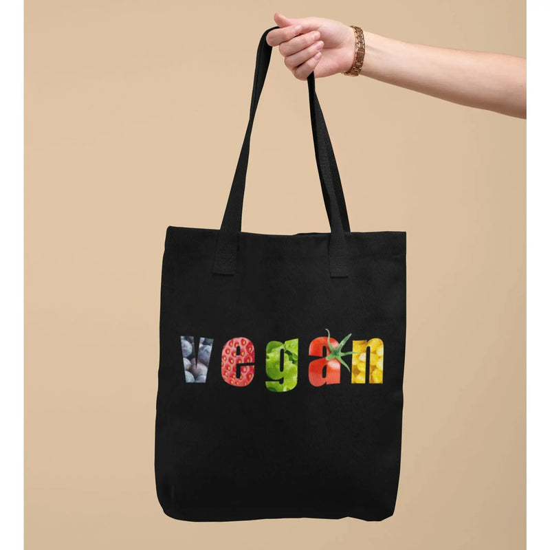 Vegan Fruit & Veg Logo Organic Cotton Tote Bag - Vegan As Folk