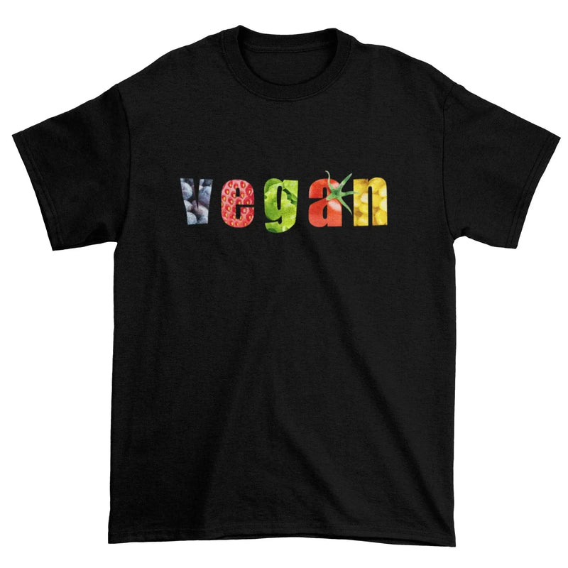Vegan Fruit & Veg Logo Organic Cotton (Unisex) T-Shirt - Vegan As Folk