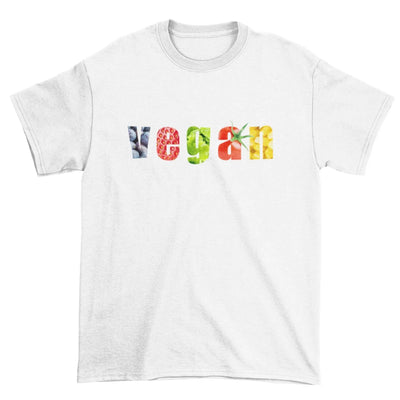 Vegan Fruit & Veg Logo Organic Cotton (Unisex) T-Shirt - Vegan As Folk