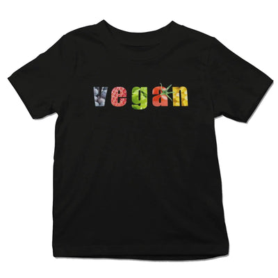 Vegan Fruit & Veg Logo (Unisex) Kid's T-Shirt - Vegan As Folk