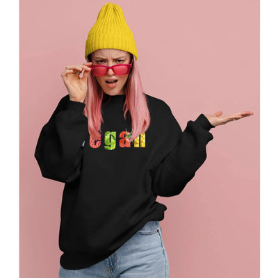 Vegan Fruit & Veg Logo (Unisex) Sweatshirt - Vegan As Folk