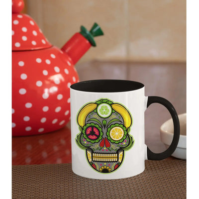 Vegan Sugar Skull Ceramic Mug - Vegan As Folk