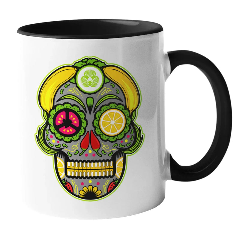 Vegan Sugar Skull Ceramic Mug - Vegan As Folk