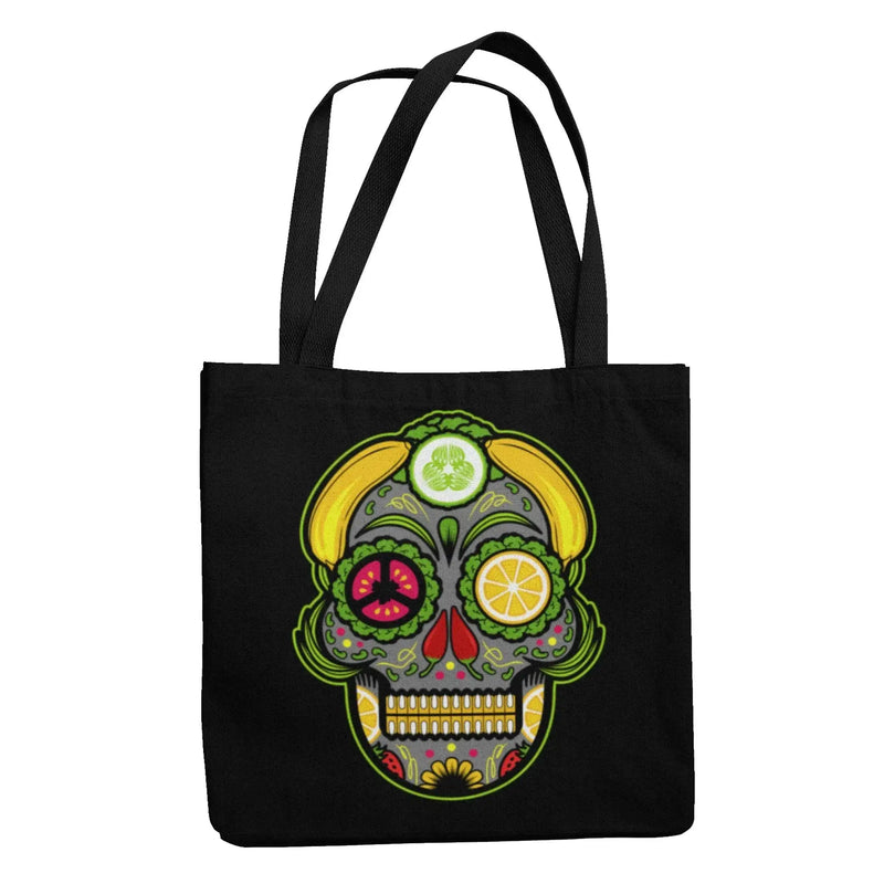 Vegan Sugar Skull Organic Cotton Tote Bag - Vegan As Folk
