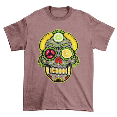 Vegan Sugar Skull Organic Cotton (Unisex) T-Shirt - Vegan As Folk