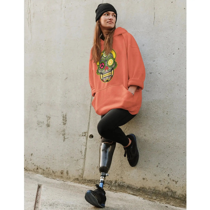 Vegan Sugar Skull (Unisex) Vegan Hoodie - Vegan As Folk