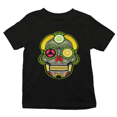 Vegan Sugar Skull (Unisex) Kid's T-Shirt - Vegan As Folk