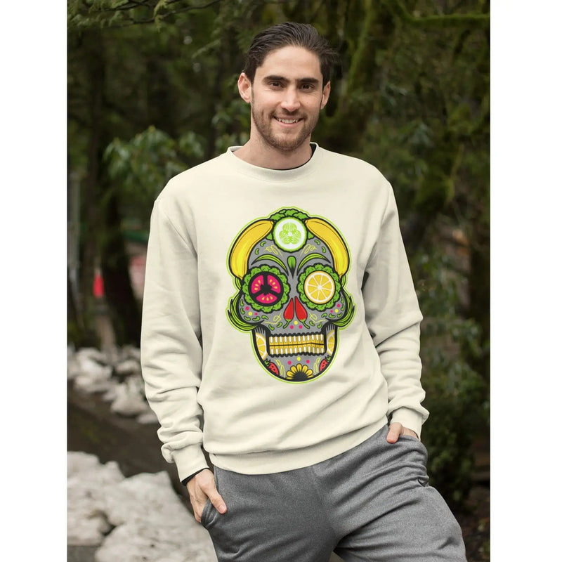 Vegan Sugar Skull (Unisex) Sweatshirt - Vegan As Folk