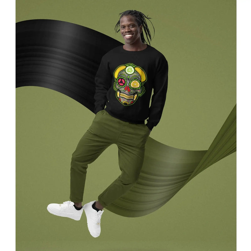 Vegan Sugar Skull (Unisex) Sweatshirt - Vegan As Folk