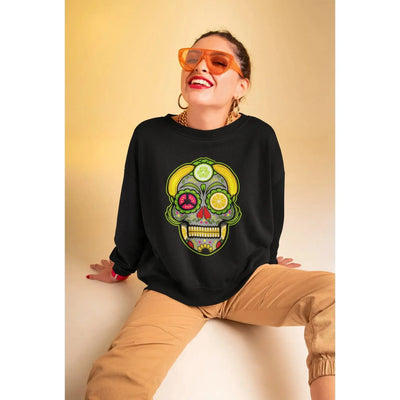 Vegan Sugar Skull (Unisex) Sweatshirt - Vegan As Folk