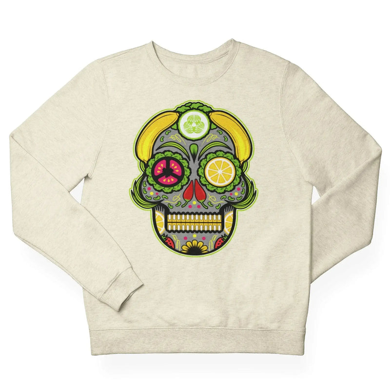 Vegan Sugar Skull (Unisex) Sweatshirt - Vegan As Folk